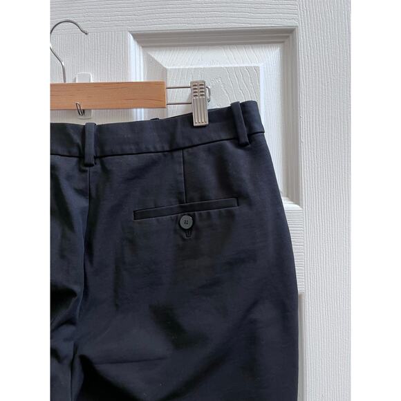 Theory Black Treeca 2 Double Stretch Cotton Blend Slim Pant Size 10 Office - Picture 7 of 15